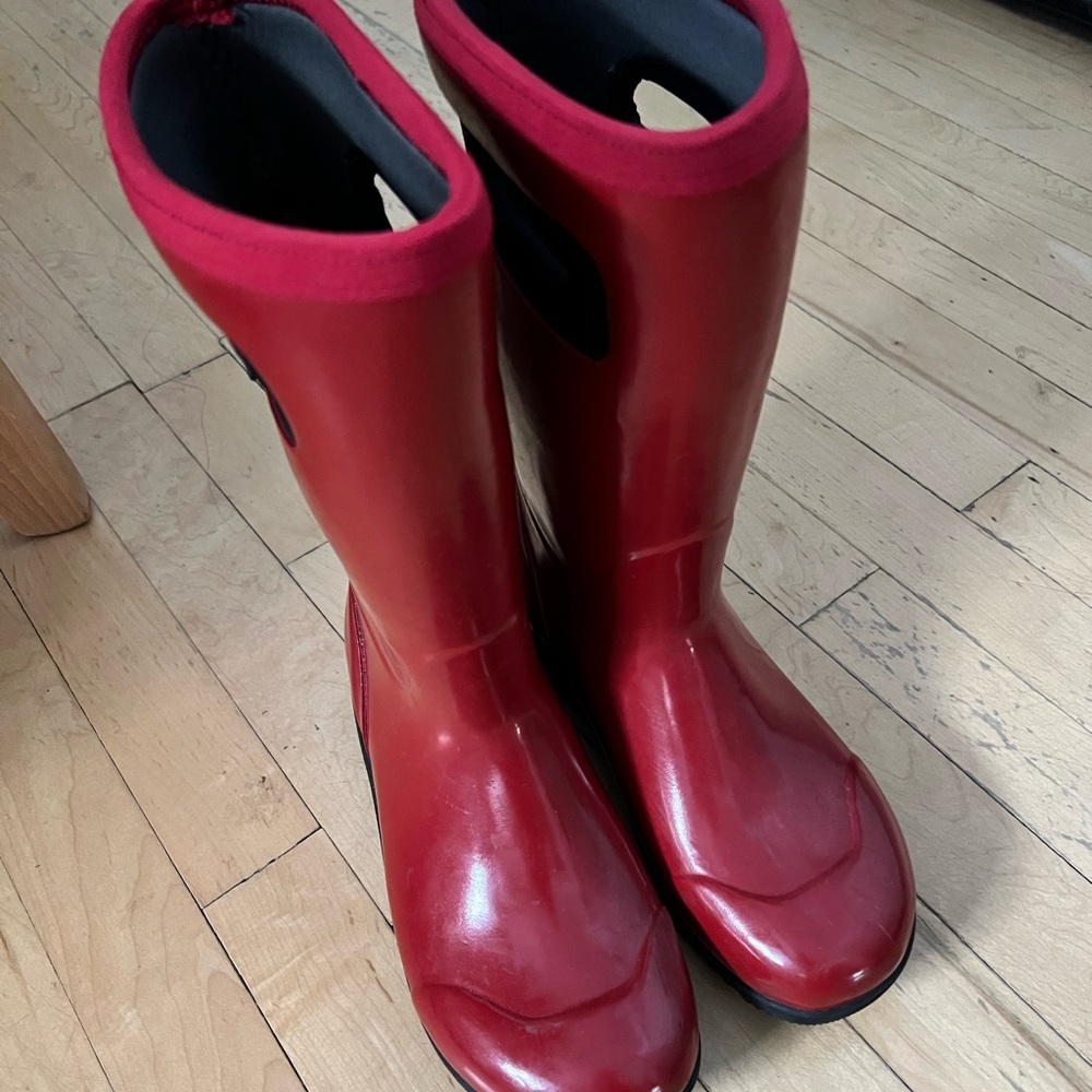 Bogs Kids Red Rain Snow Boots Size 4 Eur 37